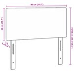 Tête de lit LED vidaXL Design Simple Crème 80 cm Tissu Corde