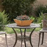 vidaXL 5 jardinières en acier corten  40x40x15 cm