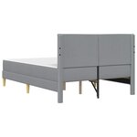 vidaXL Cadre de lit Gris clair 140 x 190 cm Polyester