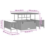 vidaXL Ensemble de 11 pièces de canapé de jardin avec coussins gris en poly rattan