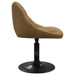 vidaXL Chaises pivotantes à manger lot de 4 marron velours