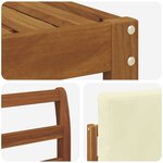 vidaXL Ensemble de canapés d'extérieur 6 pc Naturel et Crème