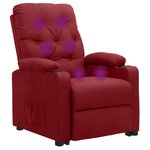 vidaXL Fauteuil de massage Rouge bordeaux Tissu
