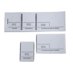 Bloc Passe-partout 100 Feuillets Numérotés De 3 Volets - Format 4 8x15 Cm - Blanc - X 50 - Exacompta