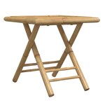 vidaXL Ensemble de bistro pliante 3 Pièces et coussins blanc crème bambou