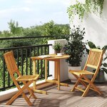 vidaXL Ensemble à manger de jardin pliable 3 Pièces bois d'acacia massif