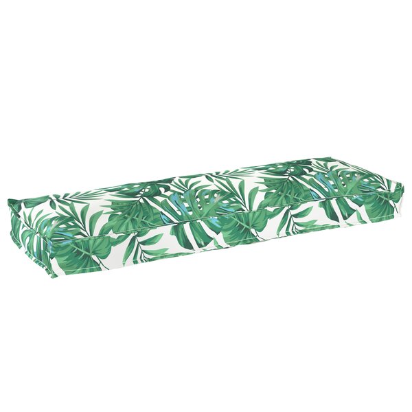 vidaXL Coussin de Palette pour Banc Style Feuille 120x40x8 cm Tissu Oxford