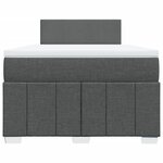 vidaXL Sommier à lattes de lit avec matelas gris foncé 120x190cm tissu