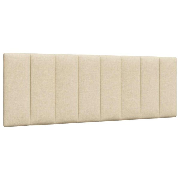 vidaXL Coussin de tête de lit crème 140 cm tissu