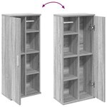 vidaXL Meuble de salle de bain avec porte-rouleau sonoma gris
