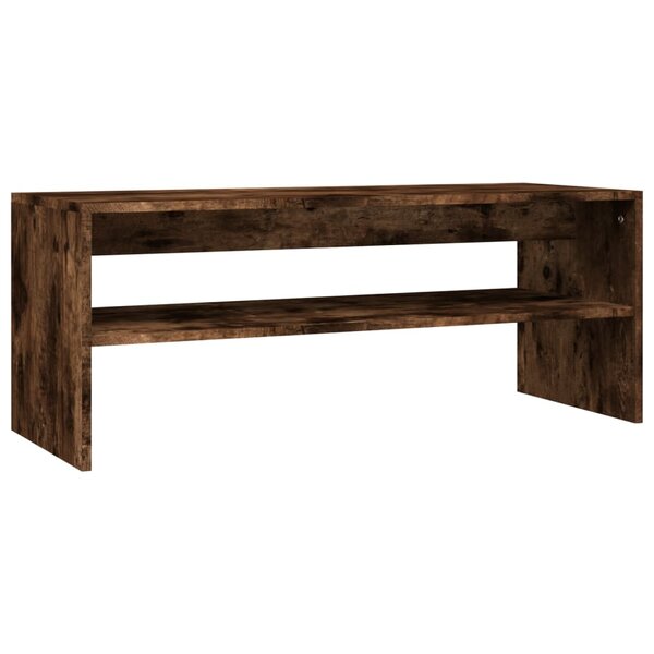 vidaXL Table basse Chêne fumé 100x40x40 cm Bois d'ingénierie