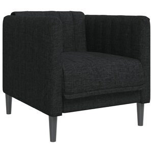 vidaXL Fauteuil noir tissu