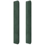 vidaXL Tête de lit avec oreilles Vert foncé 147x16x118/128 cm Velours