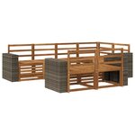 vidaXL Ensemble de canapés d'extérieur 7 pc Naturel Polyester