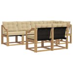 vidaXL Ensemble de canapés d'extérieur 7 pc Blanc et Beige