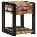 vidaXL Table de chevet 40x40x50 cm Bois massif récupéré