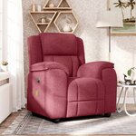 vidaXL Fauteuil de massage inclinable Rouge bordeaux Tissu