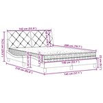 vidaXL Lit avec matelas crème 140x200 cm tissu