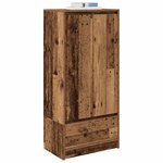 vidaXL Armoire avec tiroir vieux bois 55 5x34x119 5 cm bois ingénierie