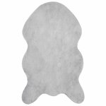 vidaXL Tapis en Fourrure Synthétique de Lapin Olite Gris 50 x 80 cm