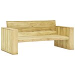 vidaXL Salon de jardin 2 Pièces avec coussins bois de pin imprégné