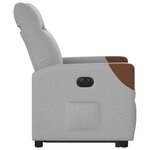 vidaXL Fauteuil inclinable électrique gris nuage tissu