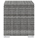 vidaXL Chaises longues de jardin table à thé 3 Pièces Résine tressée Gris