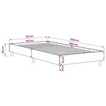 vidaXL Cadre de lit Chêne artisanal 80 x 200 cm Bois d'ingénierie
