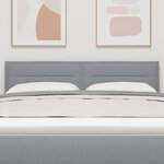 vidaXL Cabeza de cama LED Design Lignes Gris clair 72 cm Tissu