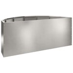 vidaXL Jardinière Argent 90 x 45 x 35 cm Acier inoxydable