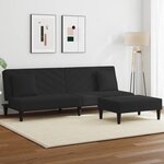 vidaXL Ensemble de canapés 2 Pièces avec coussins noir velours