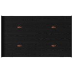 vidaXL Cadre de lit avec rangement avec tiroir Chêne noir 120 x 200 cm