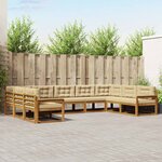vidaXL Ensemble de canapés d'extérieur 9 pc Naturel et Beige