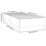 vidaXL Cadre de lit Gris foncé 100 x 200 cm Tissu