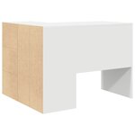 vidaXL Bureau d'angle blanc 102x88x75 cm en bois reconstitué