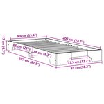 vidaXL Cadre de Lit 90x200 cm en Bois de Pin Massif