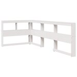 vidaXL Lit bibliothèque sans matelas blanc 90x200cm bois de pin massif