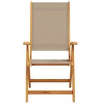 vidaXL Chaises pliables de jardin lot de 2 bois d'acacia et textilène