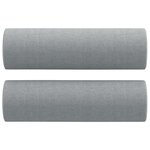 vidaXL Ensemble de canapés 2 Pièces coussins gris clair tissu