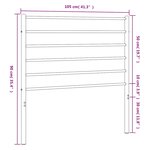 vidaXL Tête de lit métal noir 100 cm