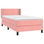 vidaXL Sommier à lattes de lit et matelas Rose 80x200 cm Velours