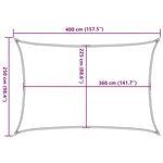 vidaXL Voile d'ombrage 160 g/m² Terre cuite 2 5x4 m PEHD