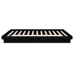vidaXL Cadre de lit Noir Bois massif 100x200 cm