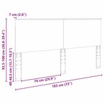 vidaXL Tête de lit Chêne noir 180 cm Bois d'ingénierie