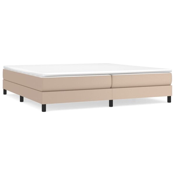 vidaXL Sommier à lattes de lit avec matelas Cappuccino 200x200 cm