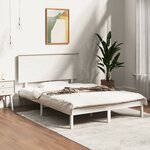 vidaXL Cadre de lit Blanc Bois de pin massif 140x200 cm
