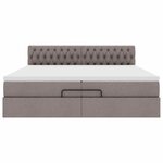 VidaXL Cadre de lit ottoman avec matelas taupe 200x200cm tissu