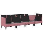 vidaXL Ensemble de meubles pour le salon 4 Pièces Rose Velours