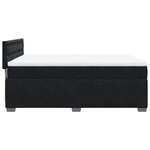 vidaXL Sommier à lattes de lit avec matelas Noir 140x190 cm Velours