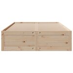 vidaXL Cadre de lit sans matelas avec tiroirs 140x190 cm bois de pin